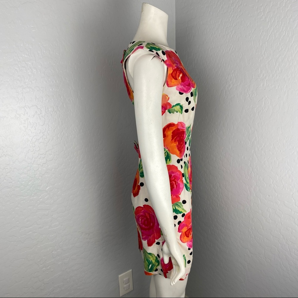 Geary Roark Kamisato Floral Dot Back Cut Out Dress - Picture 3 of 8